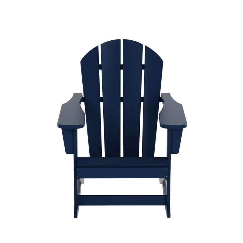 WestinTrends 3-Piece Outdoor Patio Rocking Adirondack Chairs with Side Table Set