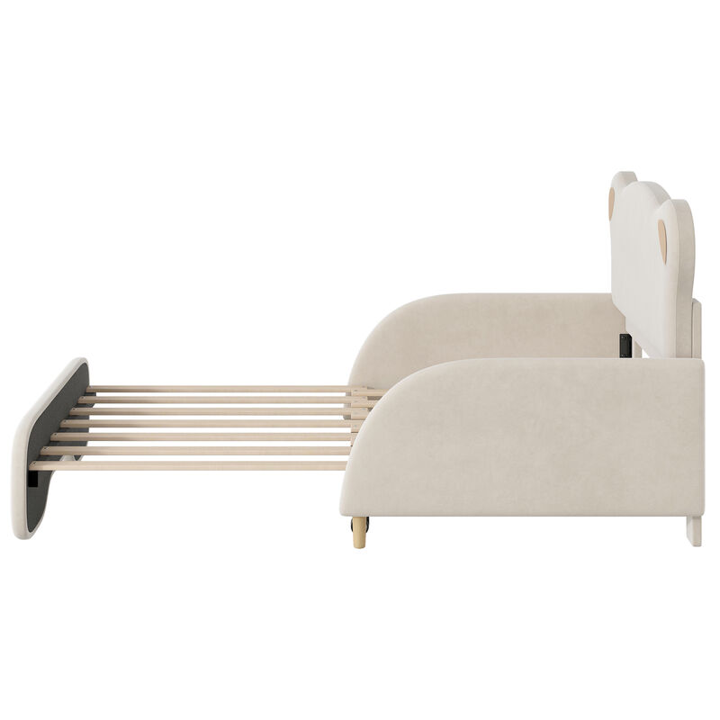 Merax Upholstered Stretchable Platform Bed Sofa Bed
