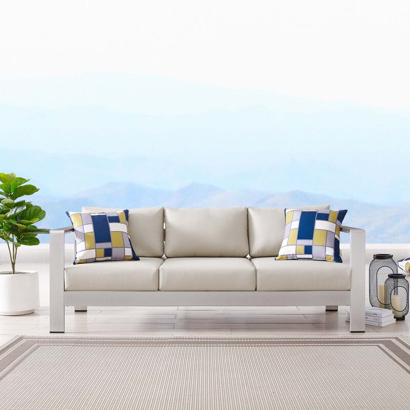 Modway - Shore Outdoor Patio Aluminum Sofa