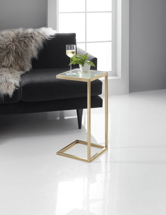 Melange Holmes C-Shaped Accent Table