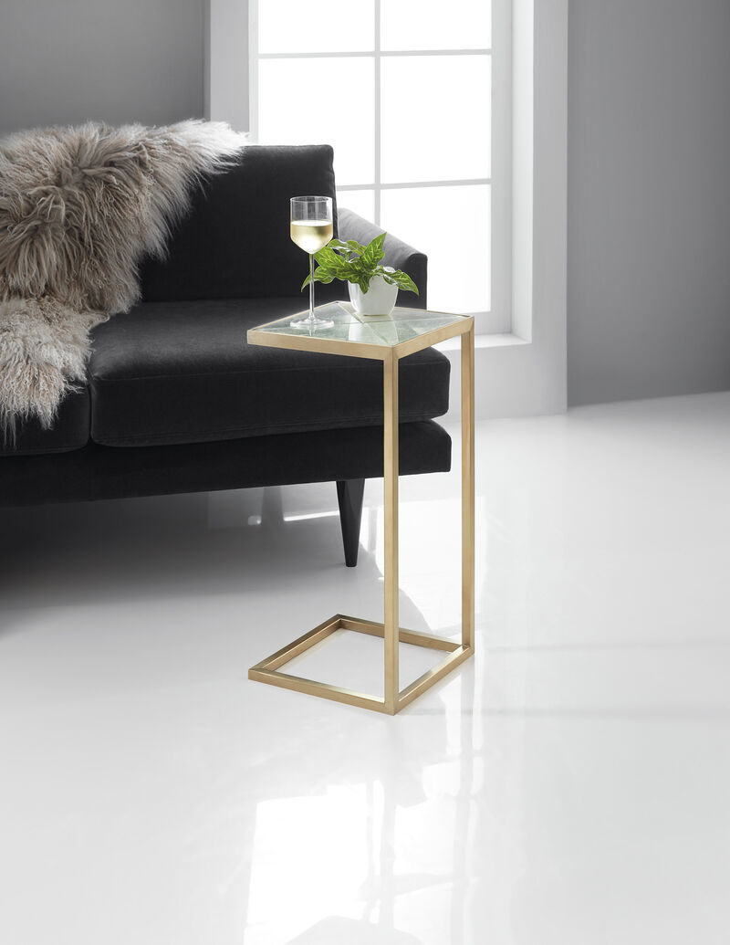 Melange Holmes C-Shaped Accent Table