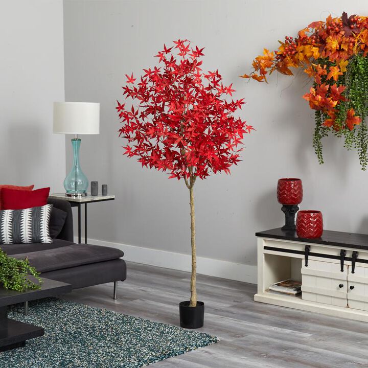 Hivvago 6 Feet Autumn Maple Artificial Fall Tree