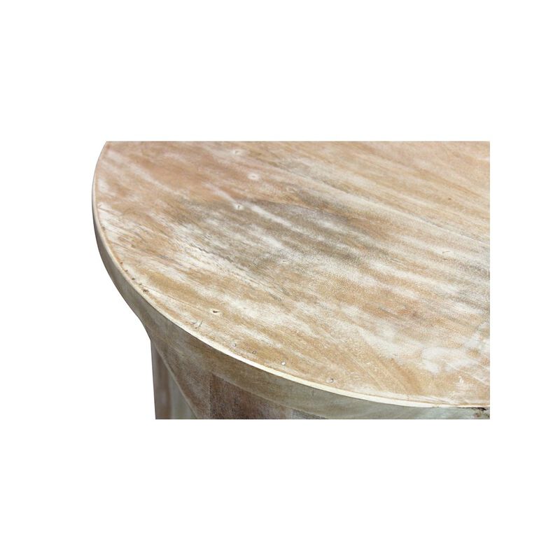 Alex Hamilton Jenna Round End Table with Shelf