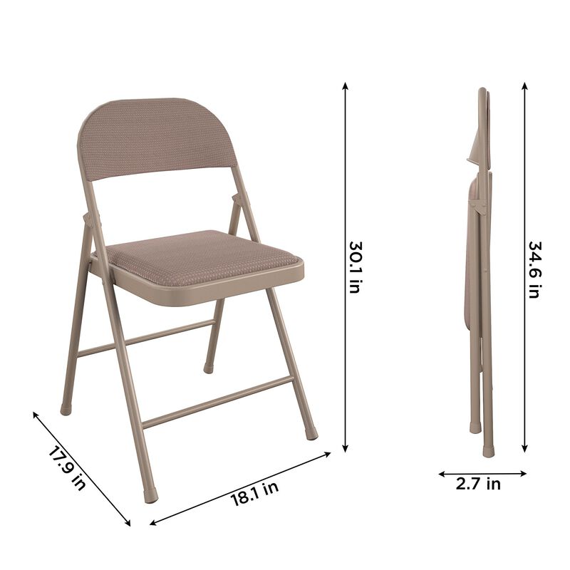 COSCO SmartFold® Fabric Folding Chairs 4-Pack