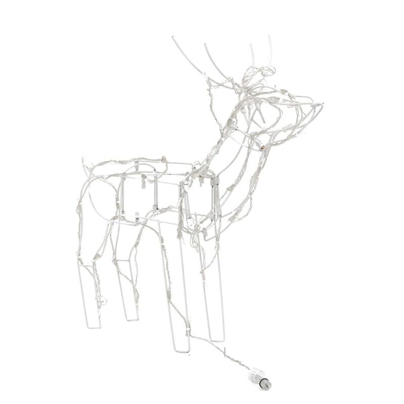 Meyi 3pc Outdoor Reindeer Family Christmas Decoration, 229 Warm White LEDs - Benzara