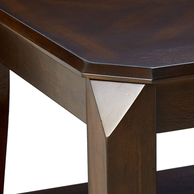 Docila 3Pc Pack Coffee/End Table Set, Walnut-Benzara