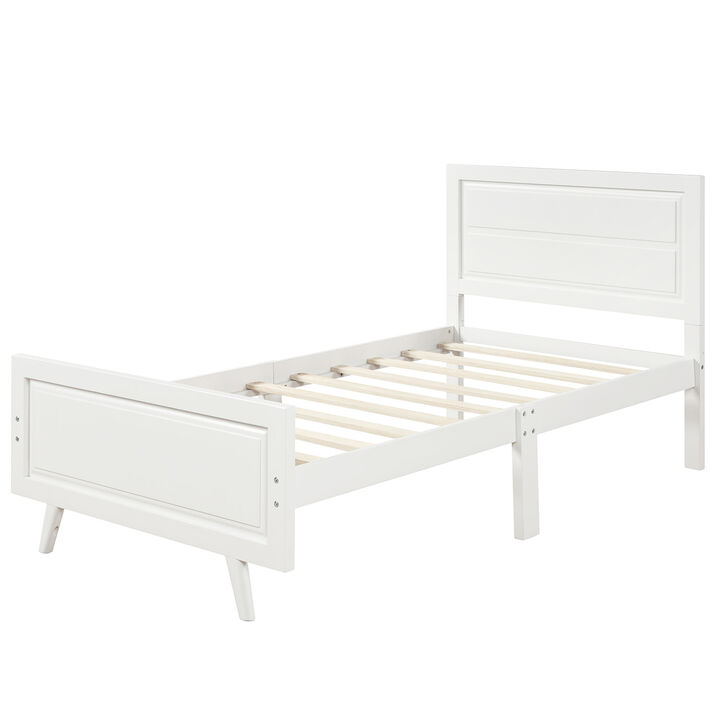 Merax Wood Platform Bed with Headboard and Wood Slat Support