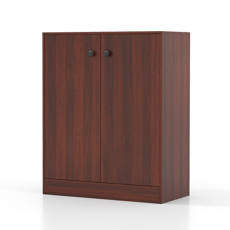 2-Door Modern Floor Storage Cabinet with 3-Tier Shelf