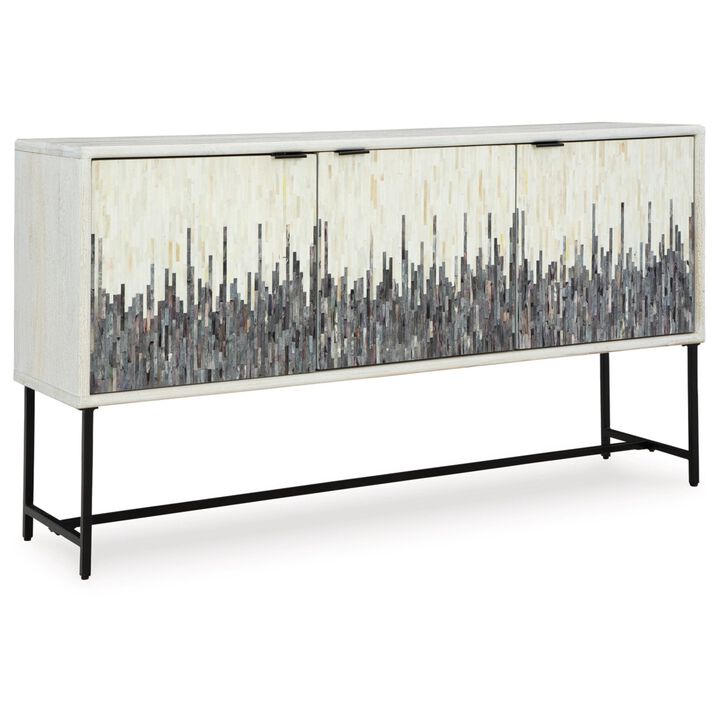 Freyton White Accent Cabinet