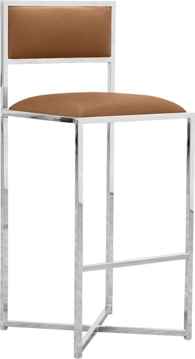 Modus Furniture International|Modus Direct Ship|Amalfi X Bse Br Stl - Cgn/chrm|Dining Leather Bs