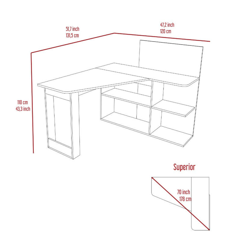 Computer Desk Mohave, Office, Smoky Oak