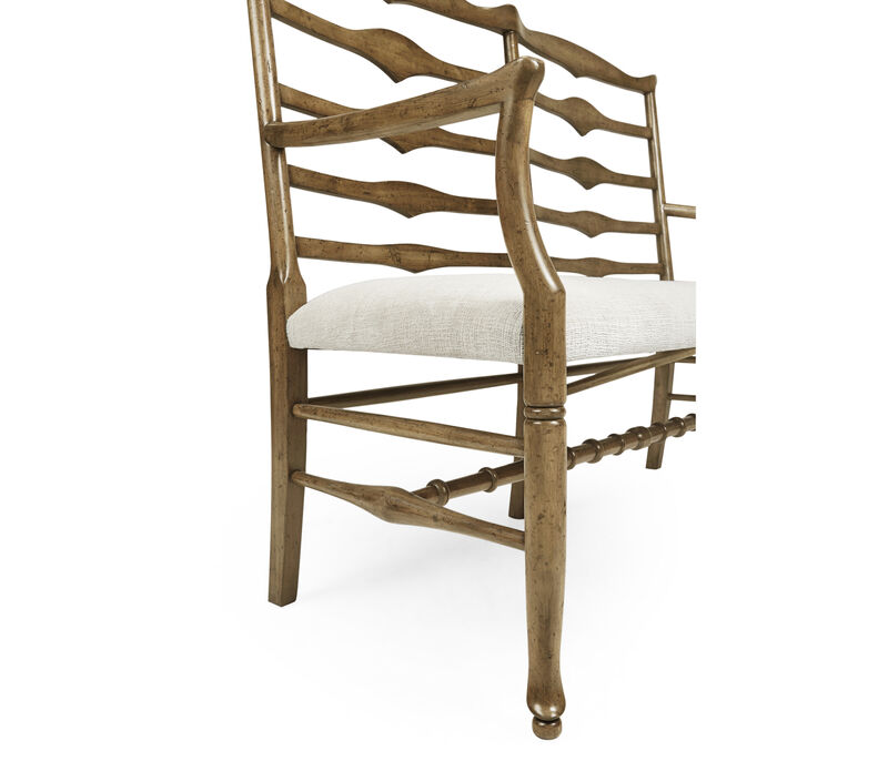 Medium Driftwood Ladderback Bench