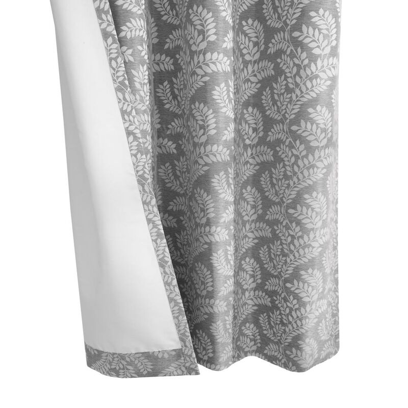 Thermaplus Patricia Blackout Providing Absolute Privacy Minimal Look to Any Room Grommet Curtain Panel 52" x 84" Silver