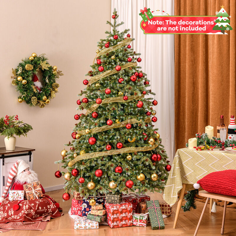Christmas Tree with Warm White LED Lights and Pine Cones