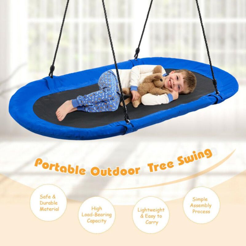 Hivvago 60 Inch Saucer Surf Outdoor Adjustable Swing Set