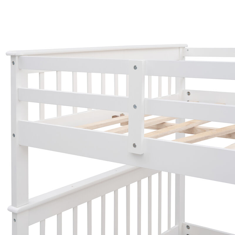 Modern Storage Bunk Bed with Open Shelves