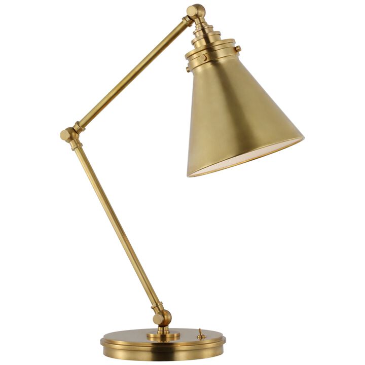 Parkington Articulating Desk Lamp in Antique-Burnished Brass