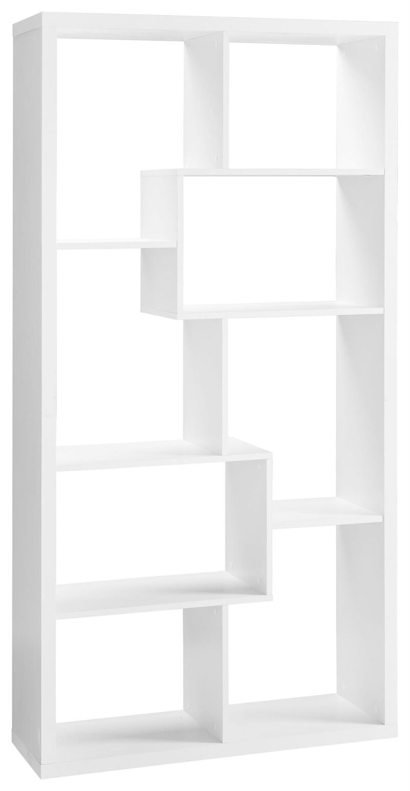 Leva Scandinavian Tall 7 Shelf Open Bookcase