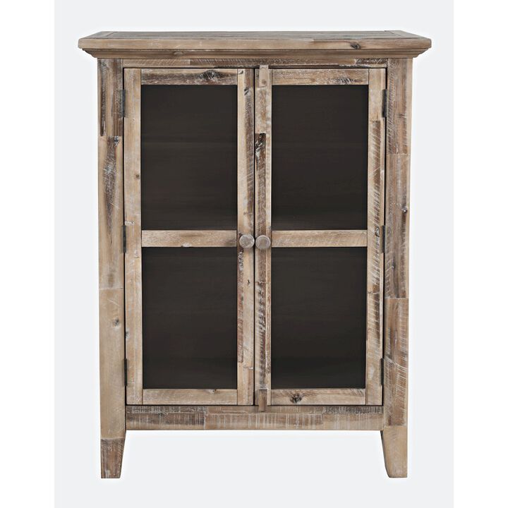 Jofran Rustic Shores 32 Coastal Distressed Acacia Two-Door Accent Cabinet