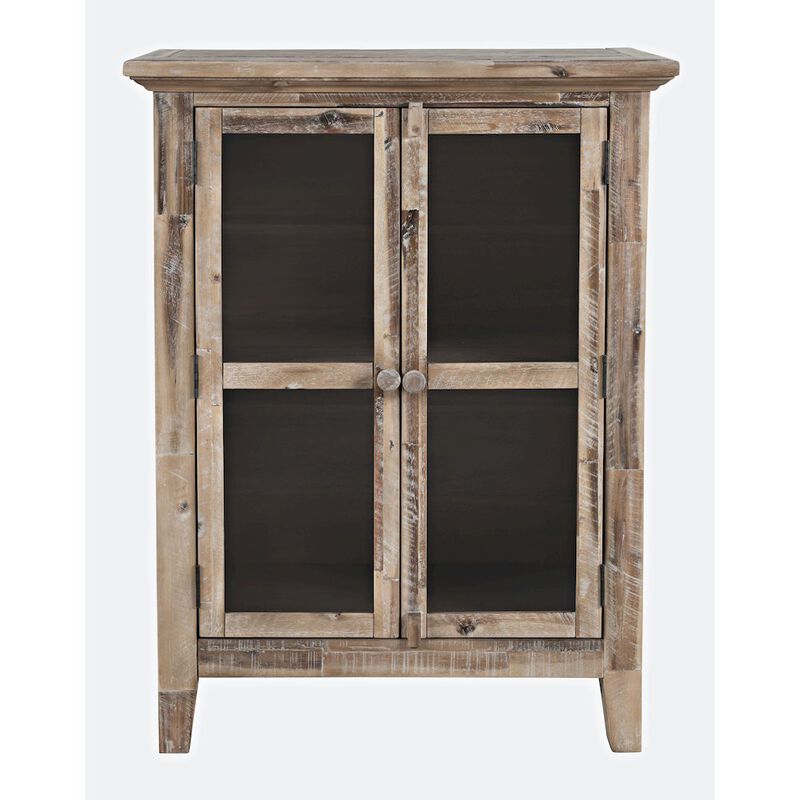 Jofran Rustic Shores 32 Coastal Distressed Acacia Two-Door Accent Cabinet