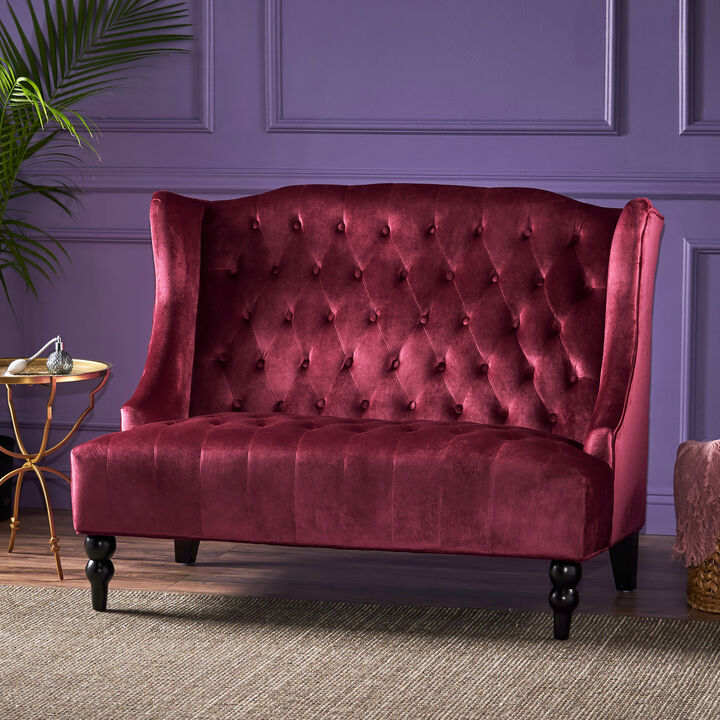 Merax Modern Velvet Loveseat Sofa