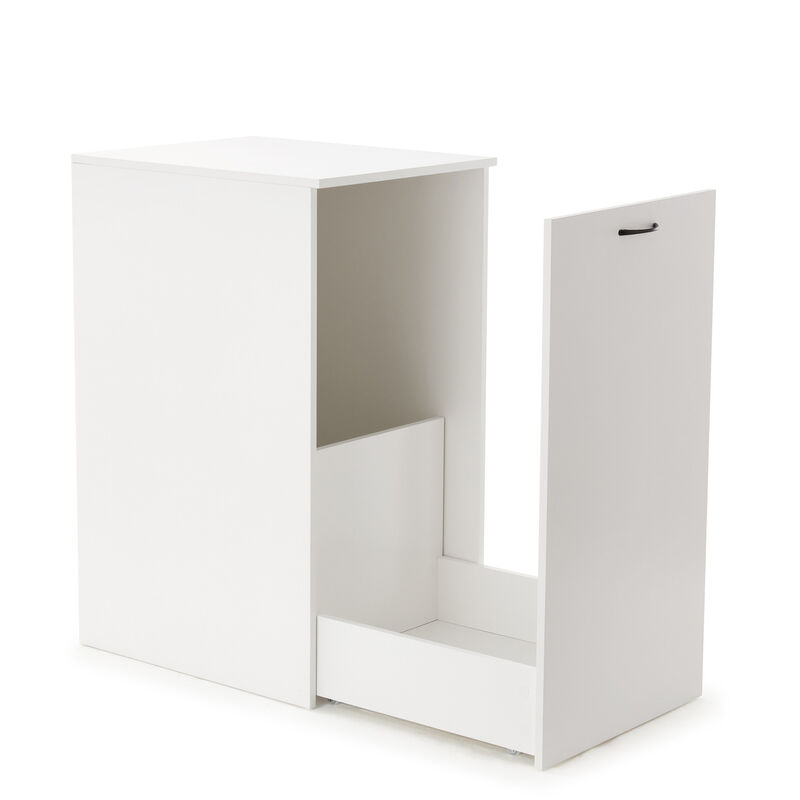 Yak About It® Hidden Laundry College Cabinet - White