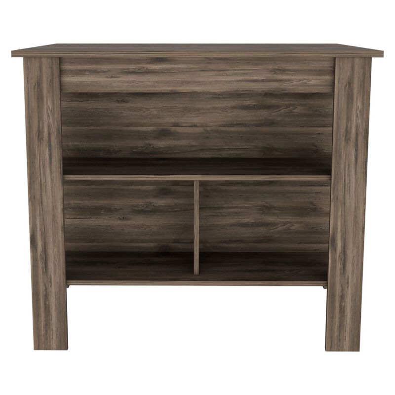 DEPOT E-SHOP Delos Kitchen Island, Four Legs, Three Shelves