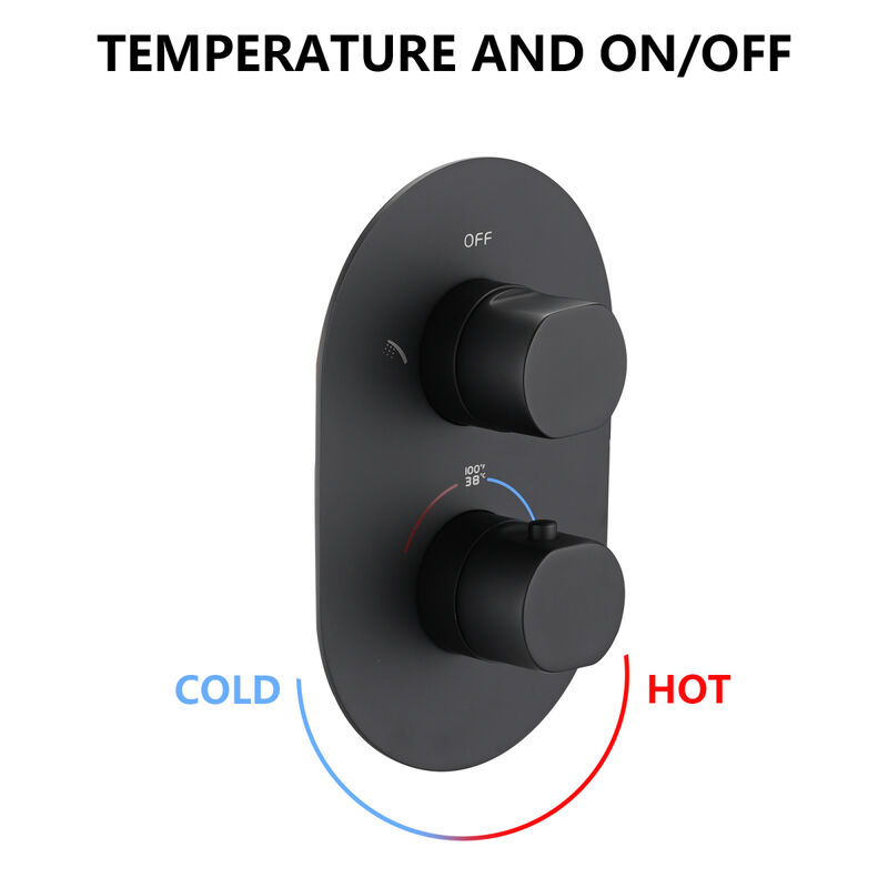 Thermostatic Complete Rainfall Shower System With Rough-In Valve