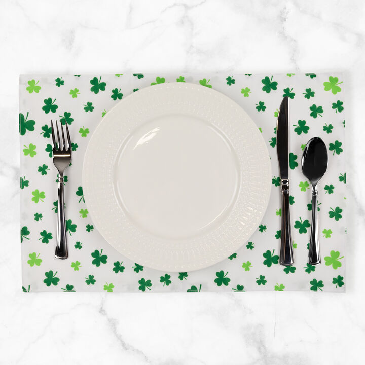 Set of 4 Shamrock Printed St. Patrick's Day Placemats 18"