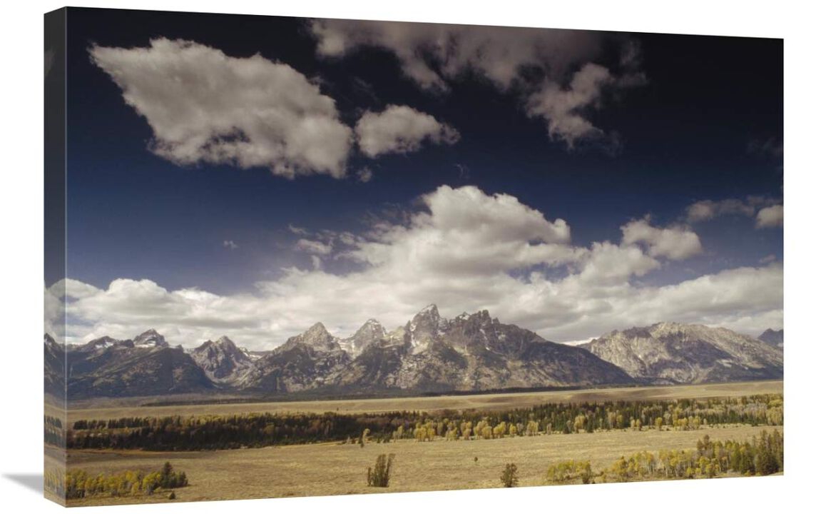 Teton Range, Snake River Valley, Grand Teton National Park, Wyoming-Canvas Art-30x20