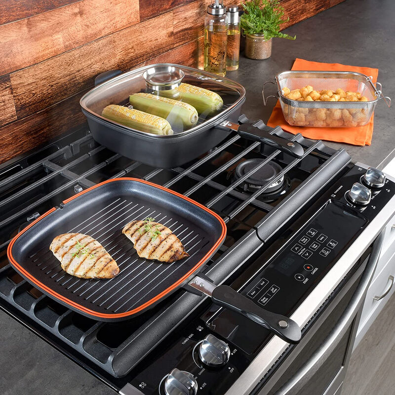 Kenmore 5 Piece Nonstick Multi Function Cookware Set in Black