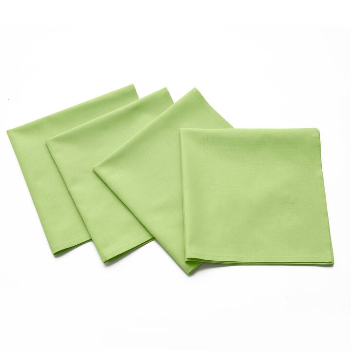 Solino Home 100% Pure Linen Cloth Napkins 20 x 20 Inch Set of 4 | Dru - Cotton Linen Plain Dinner Napkins
