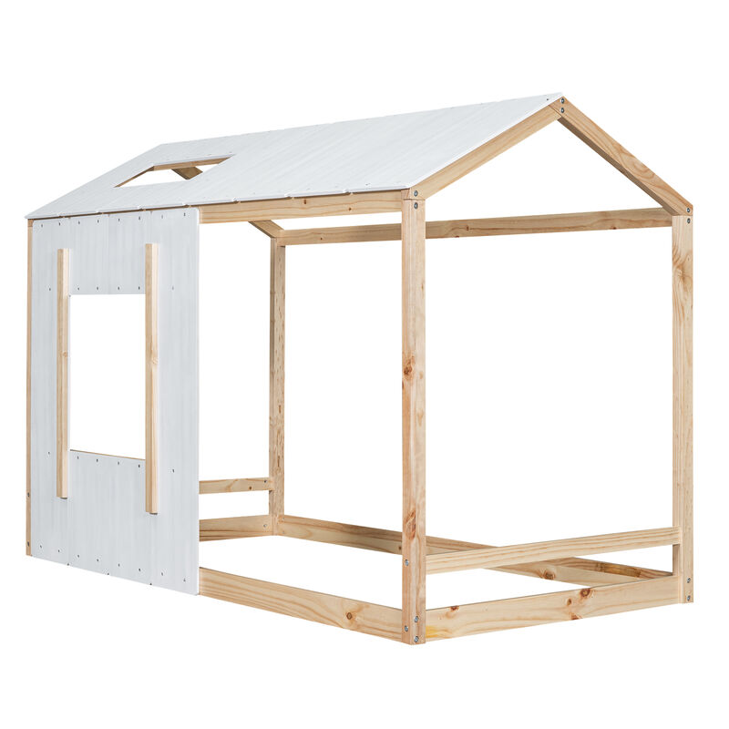 Merax House Platform with Roof and Window