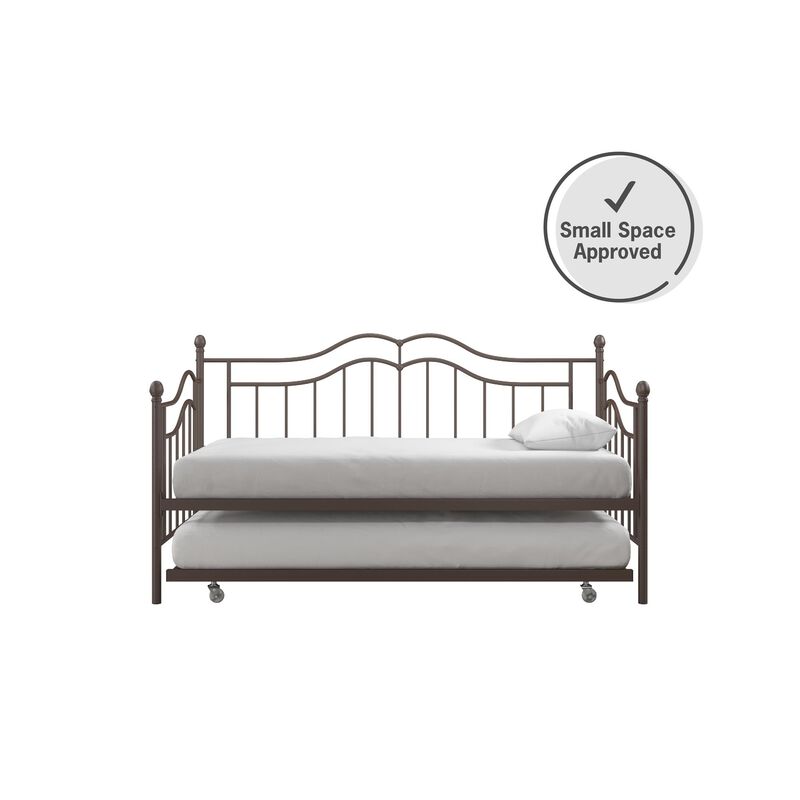 Atwater Living Selene Daybed and Trundle, Bronze Metal