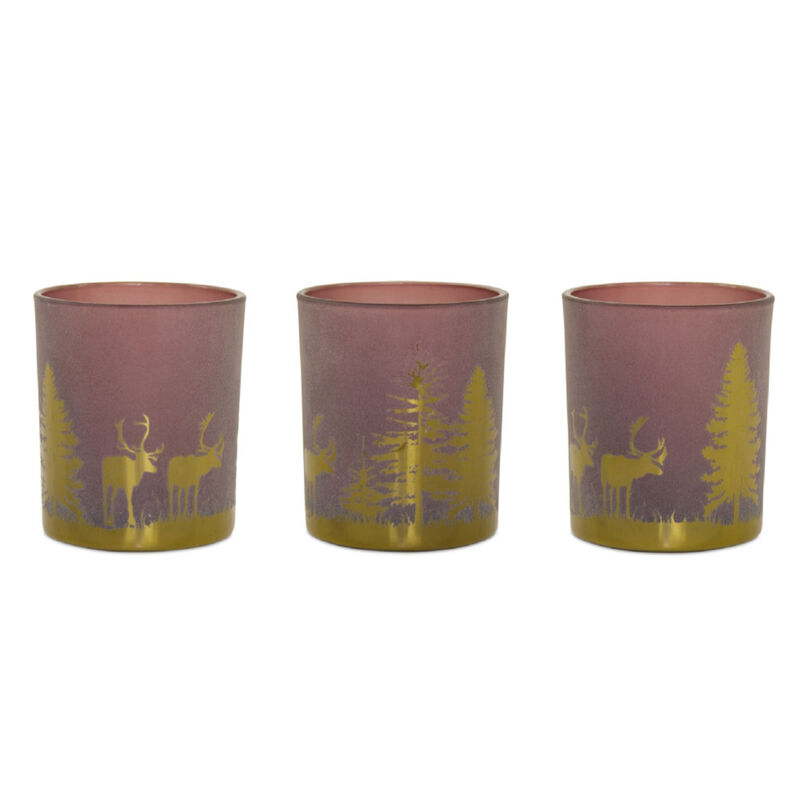Set of 3 Decorative Votive Holders for Stylish Home Décor and Candle Lighting