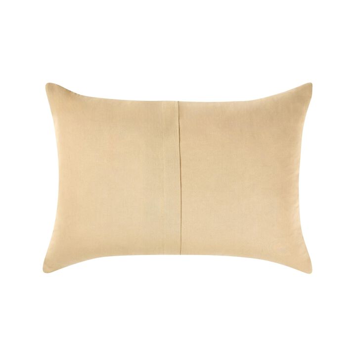 Paula Standard Pillow Sham, Amber Extra Soft Stone Washed Hemp, 20x26 - Benzara