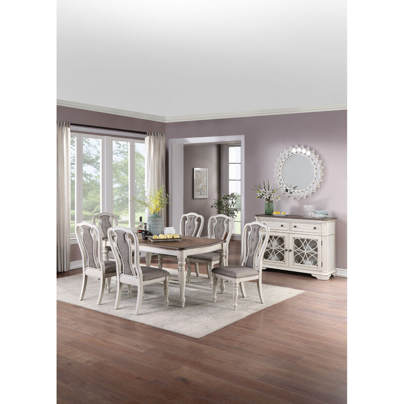 Set Of 2 Dining Chairs Grey Upholstered Tufted Unique Design Chairs Back Cushion Seat Dining Room