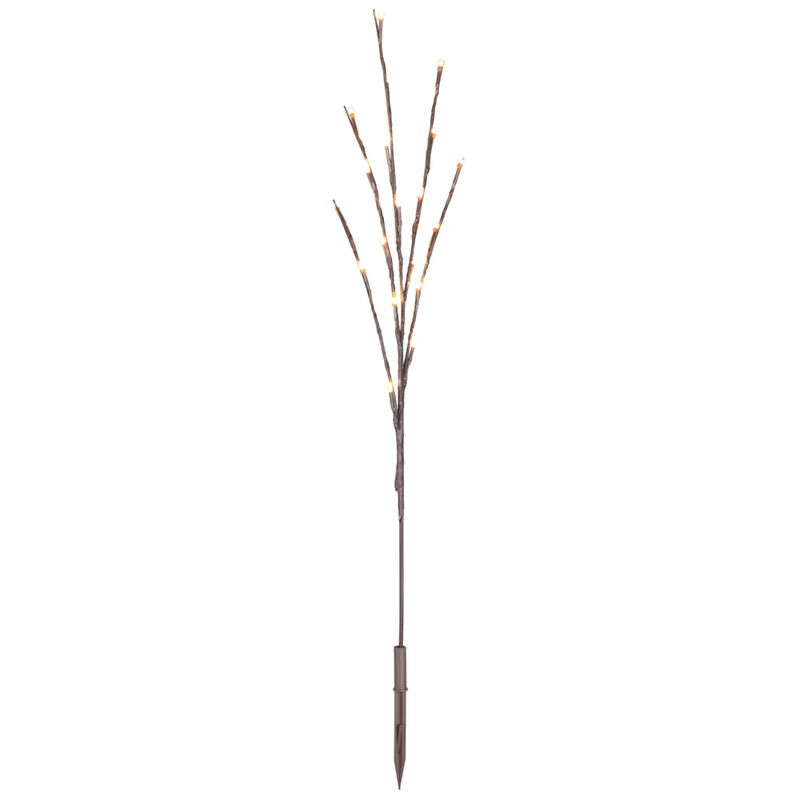 Vickerman  3 Piece 60 Warm White Wide Angle 36 in. LED Twig Light Set on Brown Wire