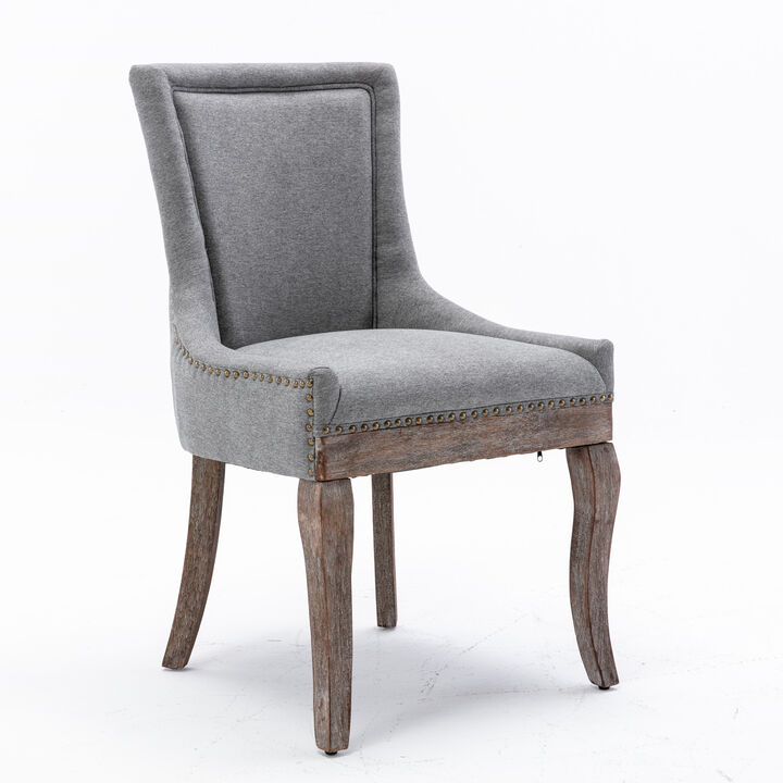 Ultra Side Dining Chair, Thickened Fabric Chairs With Neutrally Toned Solid Wood