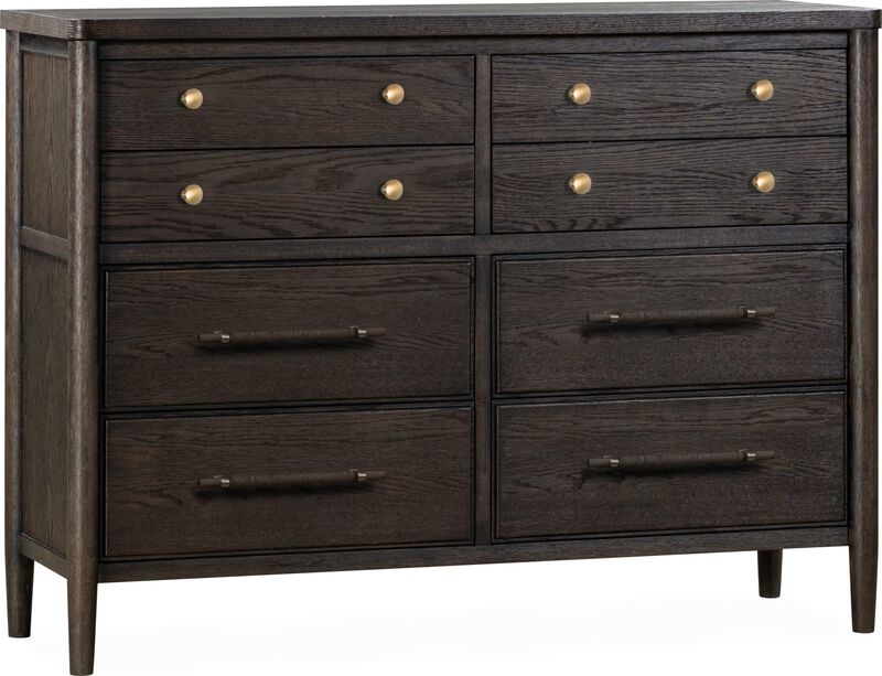 Rockport Eight Drawer Oak Wood Dresser
