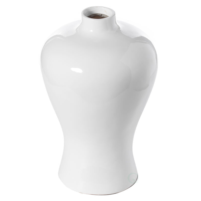 "Modern White Large Tabletop Centerpiece Flower Vase ,17.75"""