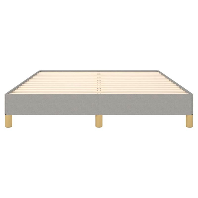 vidaXL Modern-Style Fabric Bed Frame, Queen Size, Light Gray, Suitable for 59.8"x79.9" Mattress, with California Proposition 65 Warning
