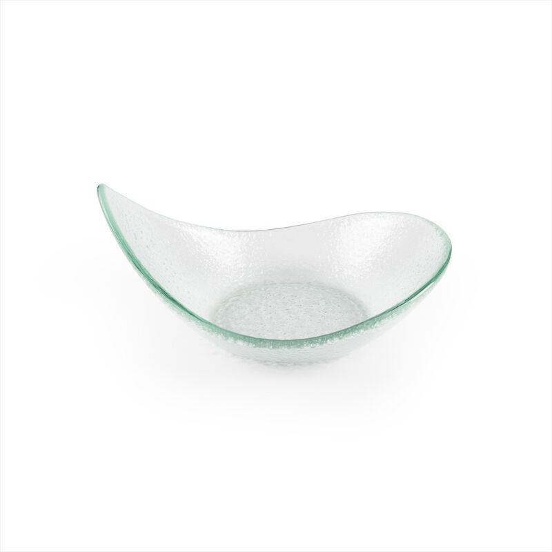 Glass Dinnerware 7.5" x 5.75" x h:3.25" 10 oz. Oval Clear Glass Bowl (Set of 4)