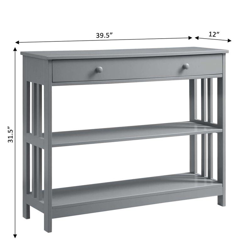 Convience Concept, Inc. Mission 1 Drawer Console Table with Shelves