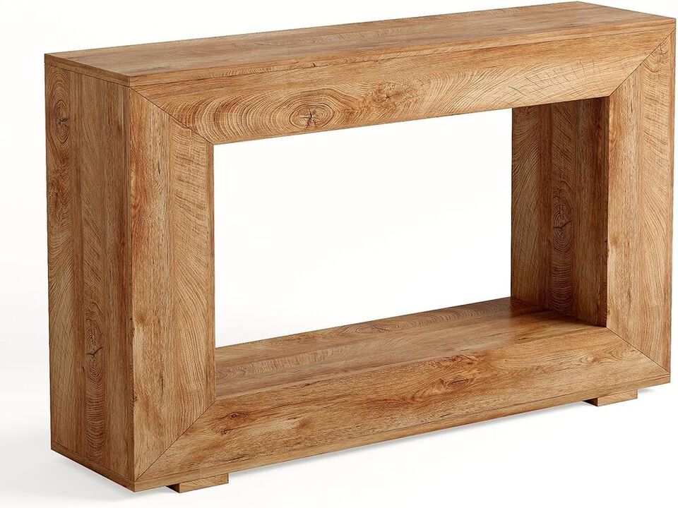 Farmhouse Console Table, 47 Inches Entryway Console Table with Storage, Industrial Hallway Accent Table for Living Room, Entrance, Deck Boxes