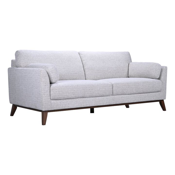 Porter Designs Flanders Wood Trim Upholstered Sofa, Gray
