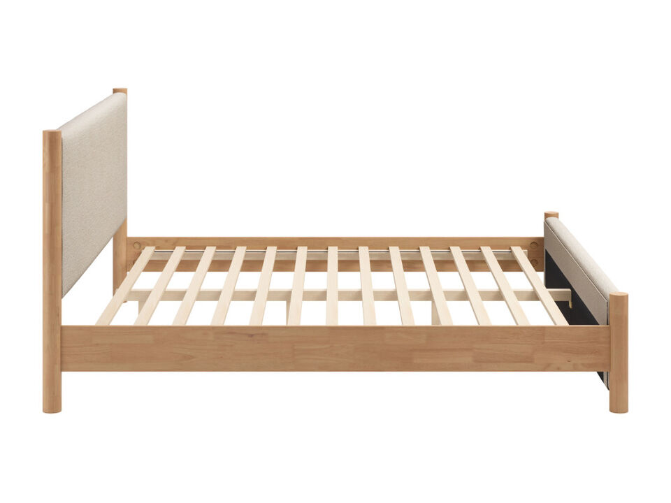Hadi King Bed Beige & Natural