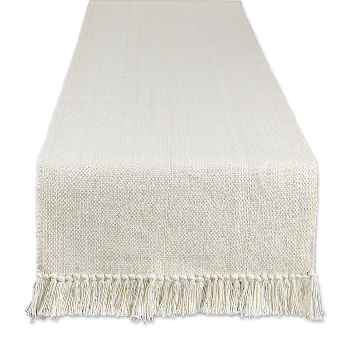 72" Variegated White Table Runner
