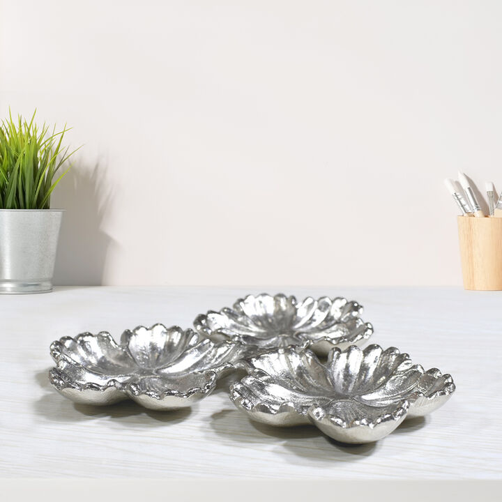 Handmade Decorative Bronze Color Coated 8.26 x 8.26 x 0.98  Inches Aluminium Tray 039AB BBH Home's