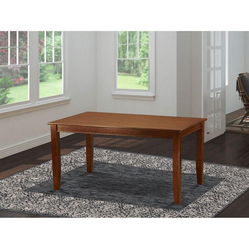East West Furniture DUNO7-MAH-C 7 PC Dinette Table set for 6-Dinette Table and 6 dinette Chairs